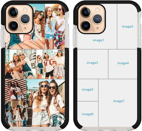 Vista 9 de Funda de teléfono personalizada para iPhone 11 Pro Max personalizada con collage de múltiples imágenes, fundas resistentes a los arañazos, a