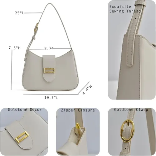 Vista 3 de Womens Shoulder Bag Hobo Handbags Small Purse Tote Clutch Handbag With Adjustable Strap