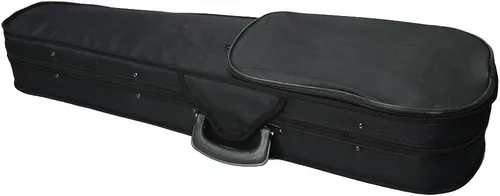 Vista 2 de Vasitelan Estuche rígido para violín de tamaño completo 4/4, mochila básica profesional con forma triangular, funda triangular para violín (beige)