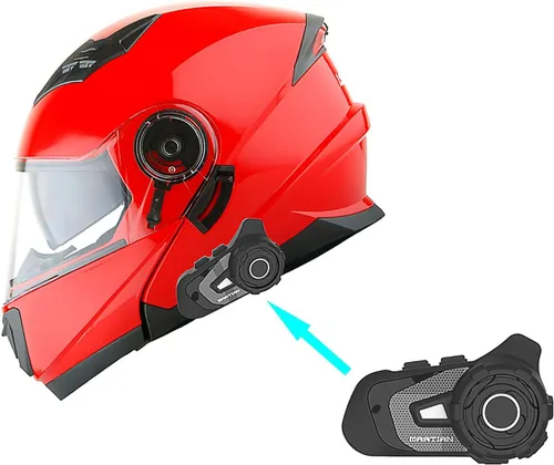 Vista 13 de 1Storm Nuevo Casco Modular de Motocicleta con Visera Dual Cara Completa y Luz Trasera LED Recargable: Modular901 Fibra de Carbon Negro