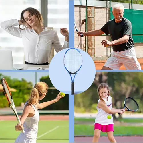 Vista 2 de Raqueta de tenis infantil Entrenador de tenis para niños, raqueta de tenis ligera profesional, equipo de entrenamiento de tenis para principiantes