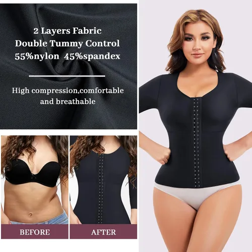 Vista 5 de RDSIANE Fajas adelgazantes para adelgazar la cintura con control de abdomen Body Shaper Cintura Trainer Body Body con compresión de brazos