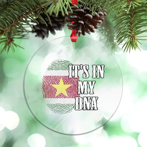 Vista 29 de Adorno de Navidad personalizado del Reino Unido 2023 It's in My DNA, adorno de huellas dactilares para decoración de árbol de Navidad, recuerdo