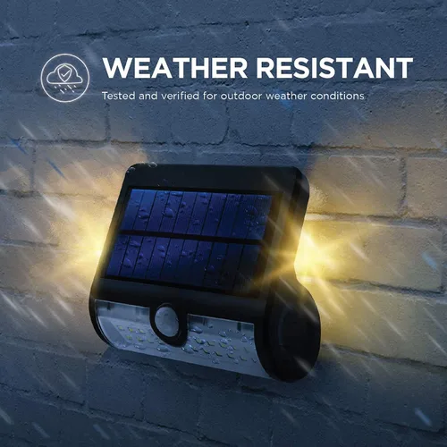 Vista 6 de Home Zone Luz exterior con sensor de movimiento de seguridad, luz solar para exteriores, modo de iluminación doble, montaje en pared, luz de acento