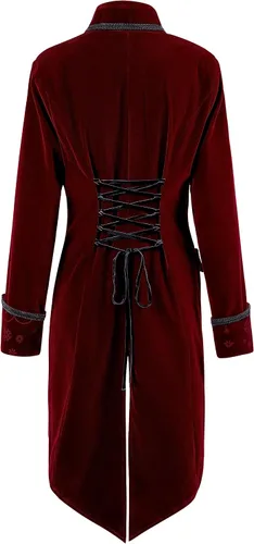 Vista 3 de Chaqueta gótica steampunk para mujer, estilo victoriano, medieval, vintage