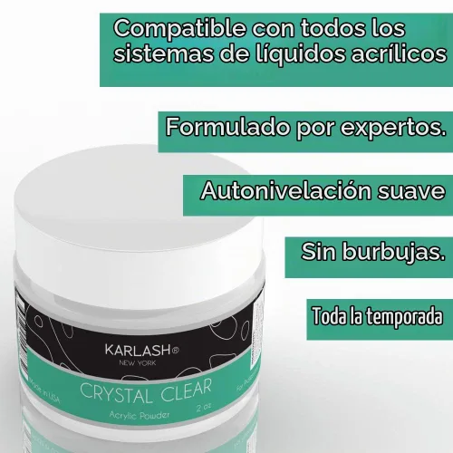 Vista 3 de Karlash - Polvo acrílico profesional transparente.