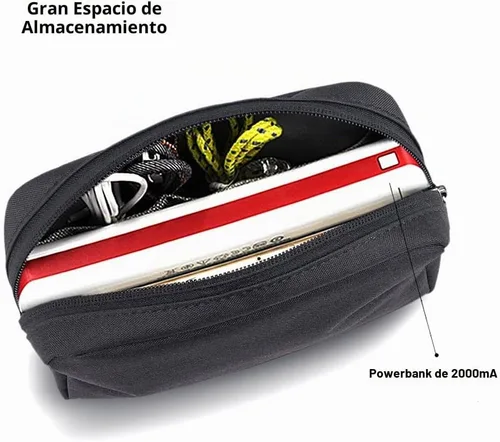 Vista 7 de Bolsa de transporte suave universal para electrónicos/accesorios, duradera y ligera, adecuada para salidas, negocios, viajes y kit de cosméticos