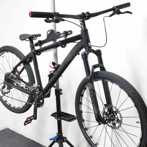 Vista 9 de Horquilla de suspensión BUCKLOS para bicicleta de montaña de 26/27.5/29, tubo recto de ajuste de rebote de 1.126 in QR 0.354 in de viaje, bloqueo