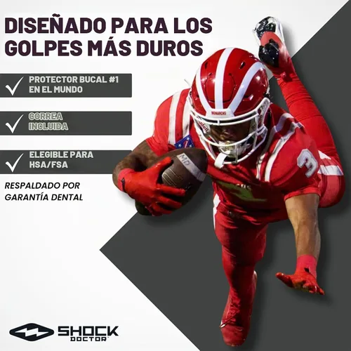 Vista 7 de Shock Doctor Gel Max - Protector bucal, protección resistente y ajuste personalizado, juvenil, frambuesa azul