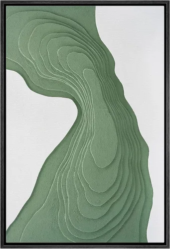 Vista 13 de IDEA4WALL Lienzo enmarcado para pared, acuarela pastel, cordillera, valle, ilustraciones abstractas, naturaleza, arte moderno, bohemio, decorativo