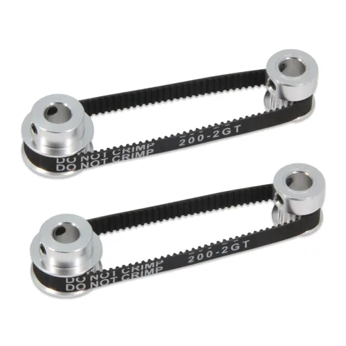 Vista 14 de 2Kit 2GT Rueda síncrona 20 y 30 dientes de 0.197 in de diámetro de aluminio Polea de sincronización con 2 piezas de longitud 7.874 in de ancho