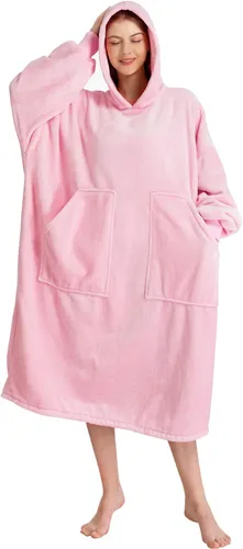 Vista 12 de Kipswiza Blanket Hoodie - Wearable Blankets Oversized Cozy Flannel Sweatshirt Blanket as Gifts for Adult Women Men