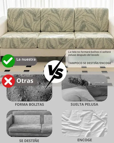 Vista 4 de Funda para sofá lavable, fundas para sofá seccional, fundas de sofá para 3 cojines, protector de sofá en forma de L apto para mascotas, fundas