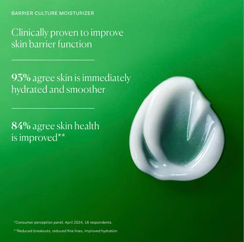 Vista 6 de The Nue Co. Barrier Culture Hidratante – Crema facial hidratante pre y probiótica con ceramidas, péptidos, niacinamida y escualano, hidratante