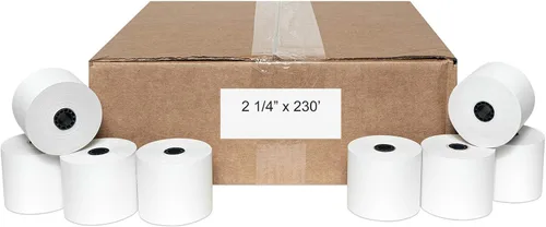 Vista 15 de Papel térmico de 1 3/4 pulgadas (44 mm) x 220 pies (50 rollos)