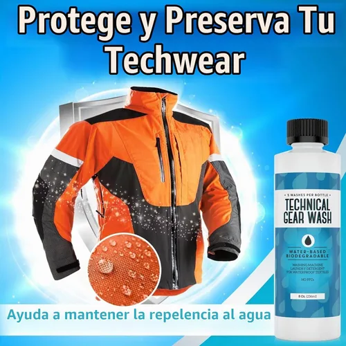 Vista 3 de [5 cargas] Detergente técnico para lavado de engranajes para ropa renovada – Detergente concentrado y seguro para mantener el equipo DWR – Lavado