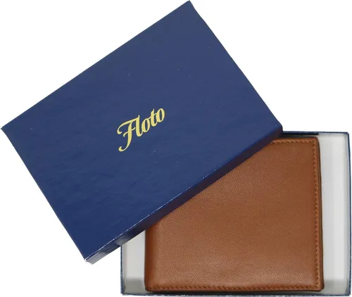 Vista 6 de Floto Firenze - Cartera de piel de cordero italiana para hombre, Marrón, Classic