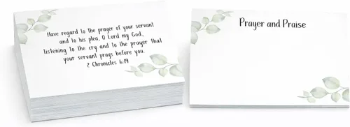 Vista 7 de Red Door Inspirations Tarjetas de solicitud de oración y alabanza de 3 x 4 pulgadas, paquete de 50 unidades, fabricadas en los Estados Unidos