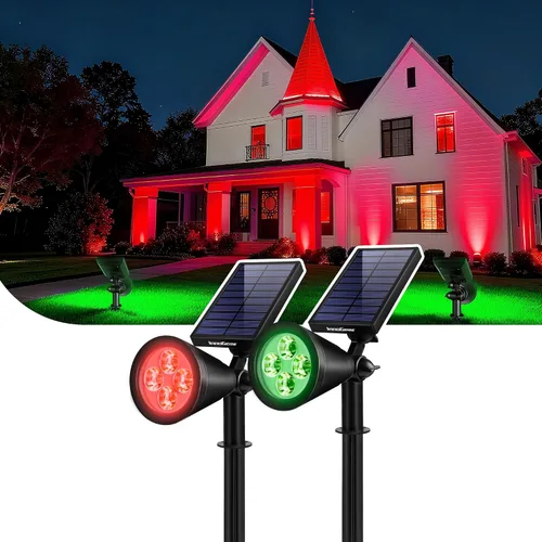 Vista 16 de InnoGear 1 foco solar al aire libre para poste de bandera jardín patio Blanco cálido