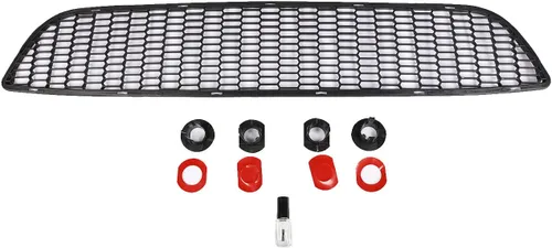 Vista 2 de PENSUN Kit de cubierta de parachoques delantero estilo M4, rejilla de malla para BMW Serie 3 E92 2006 2007 2008 2009 sin PDC (con red (matrimonial)