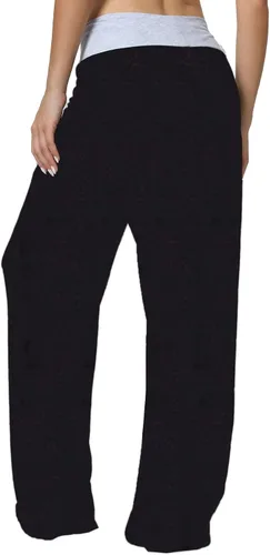 Vista 2 de X-Image - Pantalones deportivos cómodos y casuales para mujer, con estampado floral, con cordón y pierna ancha