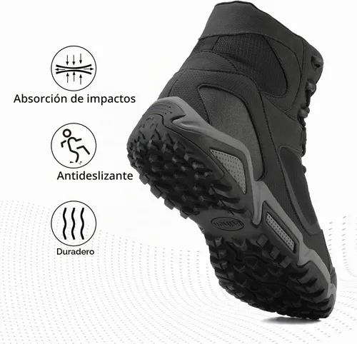 Vista 4 de NORTIV 8 Men's Mid Top Waterproof Hiking Boots Negro