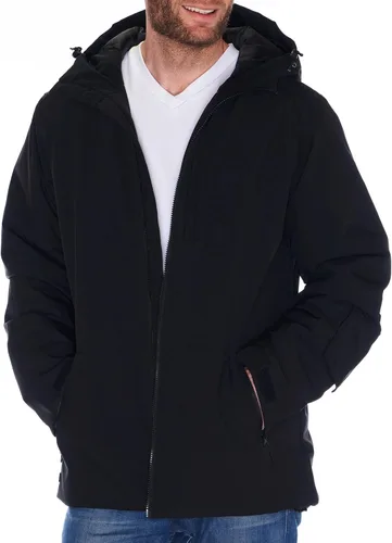 Vista 5 de Alpine Swiss Chaqueta de esquí impermeable con capucha para hombre, abrigo de snowboard cálido para invierno