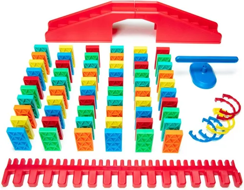 Vista 9 de Bulk Dominoes Kit de dominó cinético Juego de dominó, juguetes pequeños STEM STEAM, juegos familiares para niños, juguetes y juegos para niños