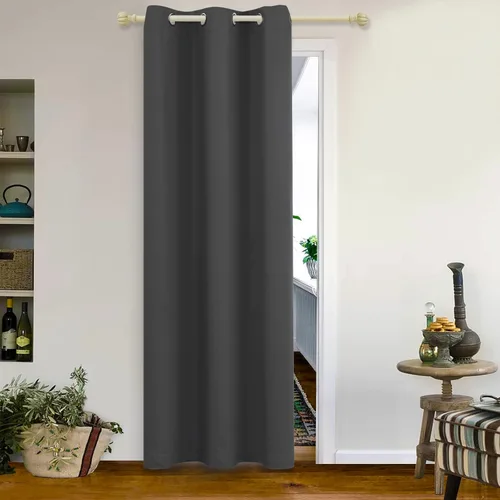 Vista 90 de MYSKY HOME Cortinas Aqua para Armario para Entrada Cortina Opaca para Puerta para Sala de Estar Cortina Oscurecedora de Habitación con Ojales