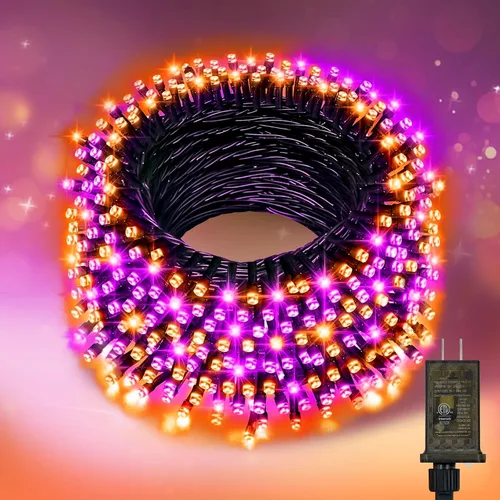 Vista 9 de Nisocy - Cadena de luces LED impermeable de 33 pies para exteriores, luces de hadas blancas cálidas con enchufe, luces de Navidad enchufables
