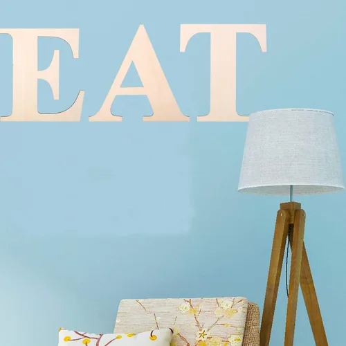 Vista 4 de Letra de madera de 12 pulgadas, letras de madera para decoración de pared, letras de madera en blanco sin terminar de 1/5 pulgadas para decoración