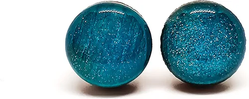 Vista 15 de Juego de Aretes de Tuercas, Brillo, 10 mm, Tuercas Redondas para Mujeres, Niñas y Hombres, Hecho a Mano, Postes de Acero Inoxidable para Orejas