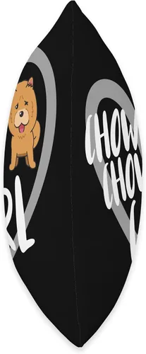 Vista 2 de Chow Chow Lover Apparel Girl Heart Funny Chow Dog Lover Throw Pillow, 16x16, Multicolor