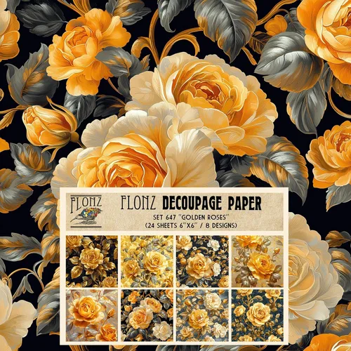 Vista 12 de Decoupage - Paquete de papel (24 hojas de 6 x 6 pulgadas) Secret Garden # Papel de patrón de estilo vintage para decoupage, manualidades y álbumes