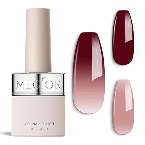 Vista 95 de MEGIOR Esmalte de uñas de gel libre de TPO, 0.5 onzas líquidas, base de gel transparente para remojar la lámpara de uñas LED, capa base de larga