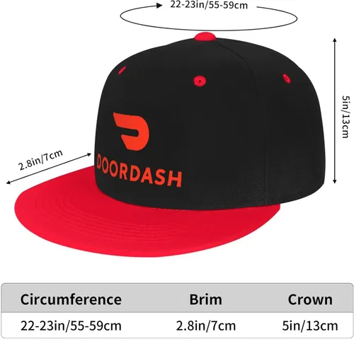 Vista 6 de Sombreros de entrega de alimentos para puerta de salpicadero, gorra de béisbol, unisex, ajustable, a la moda, para exteriores, sombrero de sol