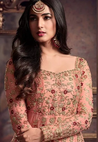 Vista 4 de Prija Collection - Traje Anarkali para mujer, listo para usar, para bodafiesta, estilo indio paquistaní