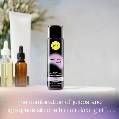 Vista 3 de pjur Analyse me! Lubricante personal relajante a base de silicona con jojoba natural, lubricante sexual para hombres, mujeres y parejas - 3.4 fl oz