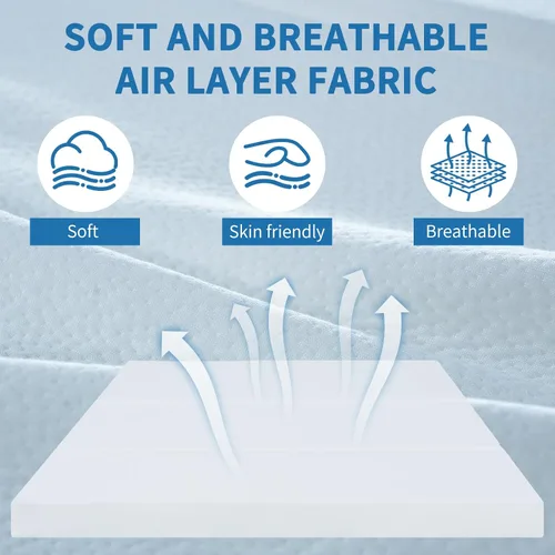 Vista 3 de SUNYRISY Colchón Plegable de Repuesto para Sofá Cama de Espuma Viscoelástica de 4 Pulgadas, Colchón Tríptico para Sofá Cama Extraíble Tamaño Full