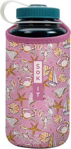 Vista 36 de Sok It BotlSok Funda para botella de agua con cubierta de neopreno aislante (Floral abstracto, se ajusta a CamelBak o Nalgene de 12 onzas)