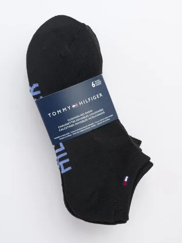 Vista 3 de Tommy Hilfiger Womens 12 Pack Lightweight Cushioned Low Cut No Show Socks Negro (black Logo)