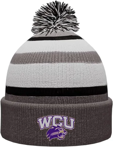 Vista 62 de NCAA Prime - Gorro de punto de invierno con pompón plegable