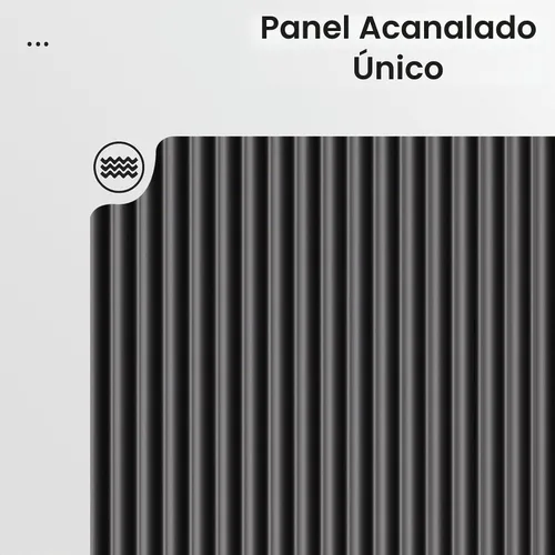 Vista 8 de Standifurno Cómoda negra de 56 pulgadas de alto para dormitorio, moderna acanalada con 6 cajones profundos, cómoda de madera con asas, perfiles Negro
