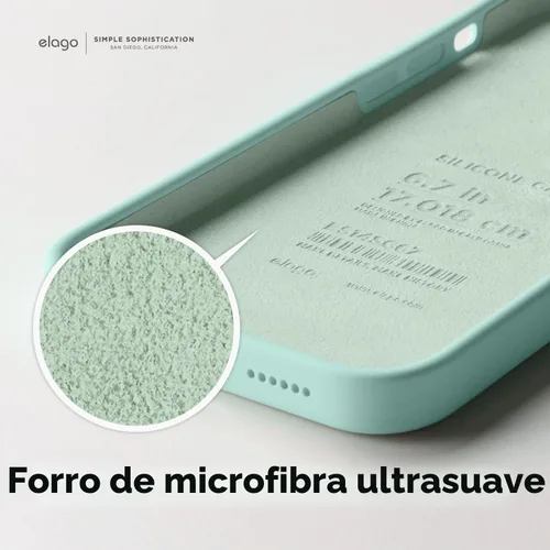 Vista 7 de elago Funda de silicona líquida prémium para iPhone 14 Pro aguamarina (Aqua Sky)