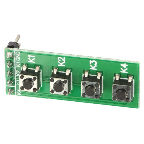 Vista 6 de Módulo de interruptor de botón universal de 4 teclas, tablero de teclado compacto para proyectos de microcontrolador, kit de componentes