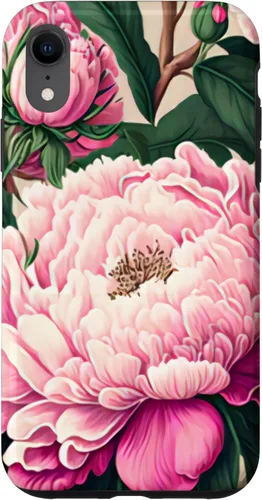 Vista 25 de Funda con diseño artístico de peonía rosa para iPhone 16