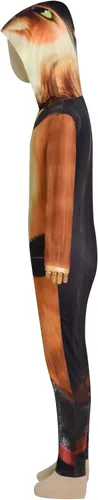 Vista 3 de IDYMA Disfraz de gatito para niñas, disfraz de gatito con botas con capucha para Halloween