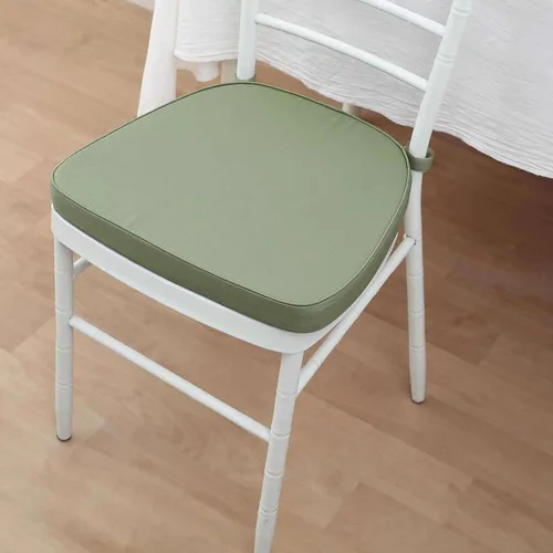 Vista 18 de Efavormart Cojín de 2" de espesor para silla Chiavari en negro, cojín de asiento de espuma con efecto memoria con lazos y funda extraíble