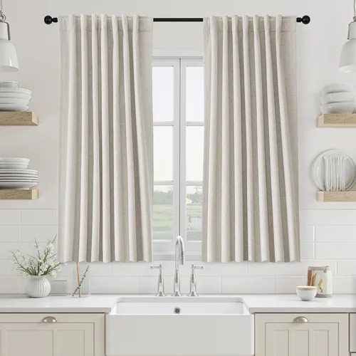 Vista 64 de UHITECH Short Blackout Curtains for Bedroom 24 Inch Long 2 Panels, Beige