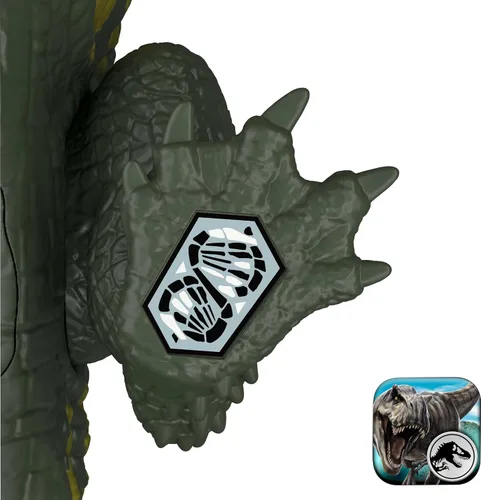 Vista 4 de Mattel Jurassic World Wild Roar Stomatosuchus Figura de dinosaurio, L & S